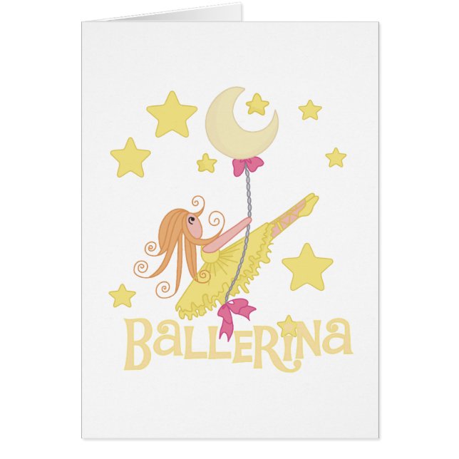 Cartão Camiseta e presentes de balanço da bailarina (Frente)
