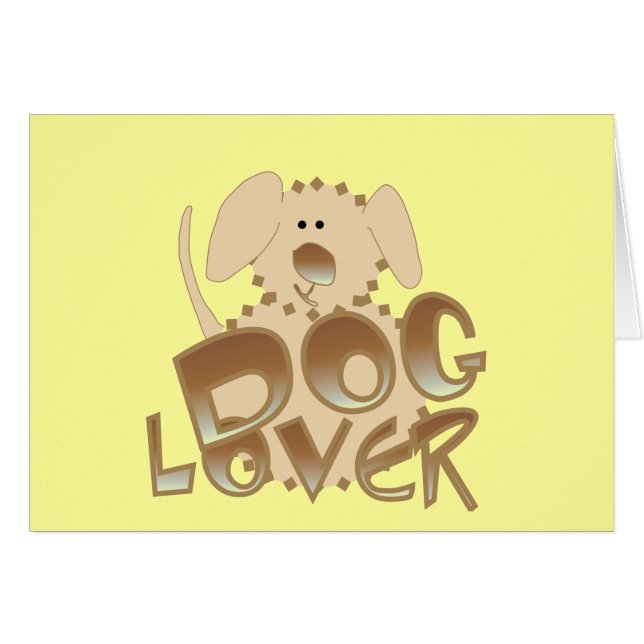 Cartão Camiseta e presentes do amante do cão de Brown (Frente Horizontal)