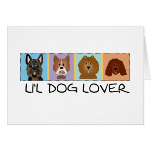 Cartão Camiseta e presentes do amante do cão pequeno