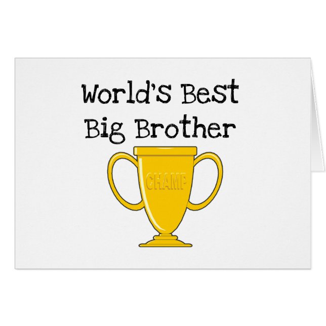 Cartão Camiseta e presentes do big brother do campeão (Frente Horizontal)