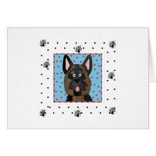 Cartão Camiseta e presentes do cão de german shepherd