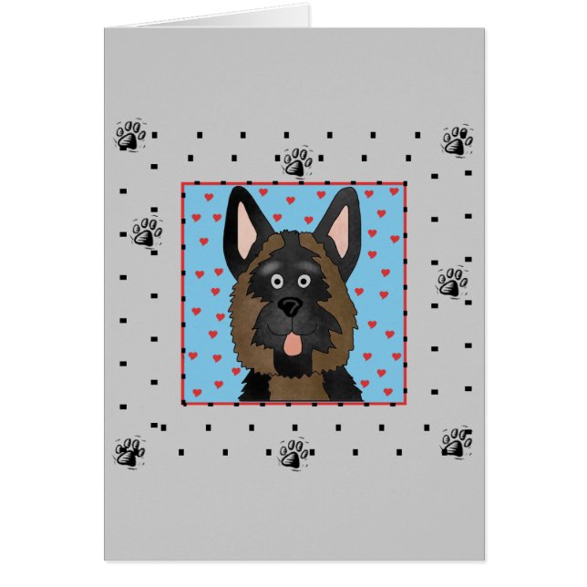 Cartão Camiseta e presentes do cão de german shepherd (Frente)