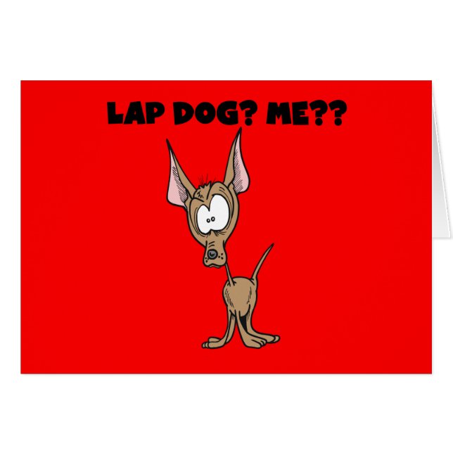 Cartão Camiseta e presentes do cão de regaço da chihuahua (Frente Horizontal)