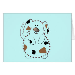 Cartão Camiseta e presentes do cão dos desenhos animados