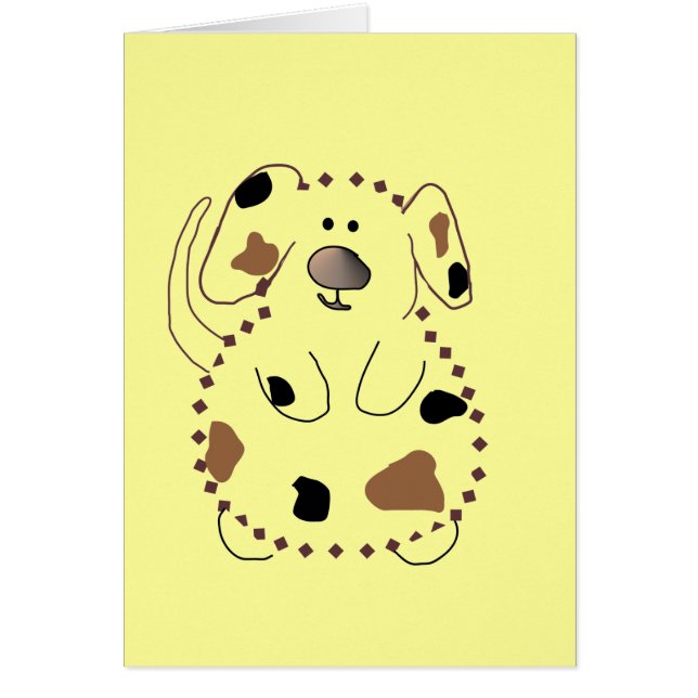 Cartão Camiseta e presentes do cão dos desenhos animados (Frente)