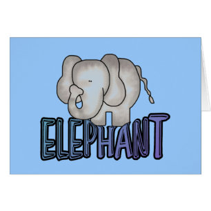 Cartão Camiseta e presentes do elefante