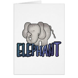 Cartão Camiseta e presentes do elefante