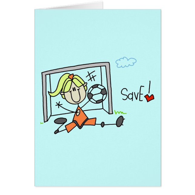 Cartão Camiseta e presentes do Goalie do futebol da (Frente)