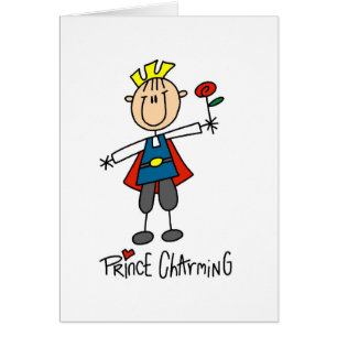 Cartão Camiseta e presentes do príncipe encantamento