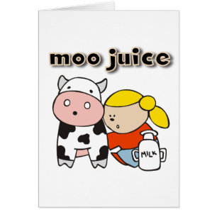 Cartão Camiseta e presentes do suco do MOO