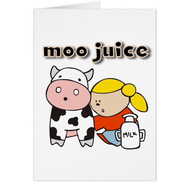 Cartão Camiseta e presentes do suco do MOO (Frente)
