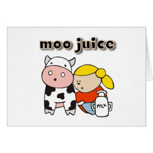 Cartão Camiseta e presentes do suco do MOO