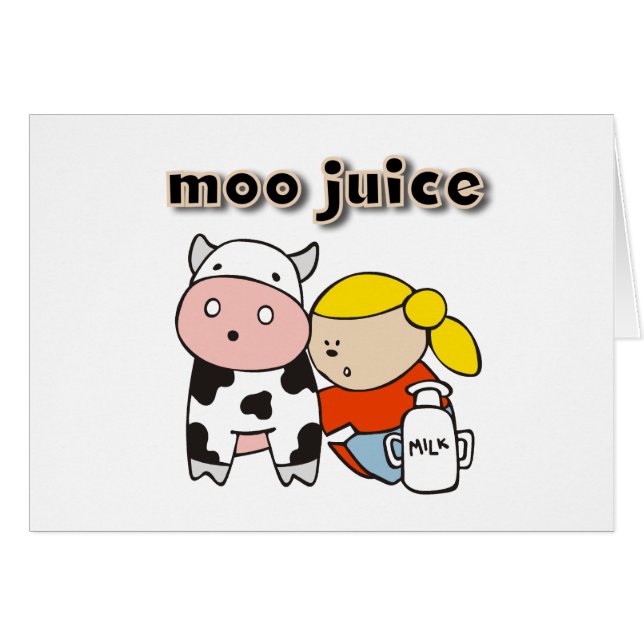 Cartão Camiseta e presentes do suco do MOO (Frente Horizontal)
