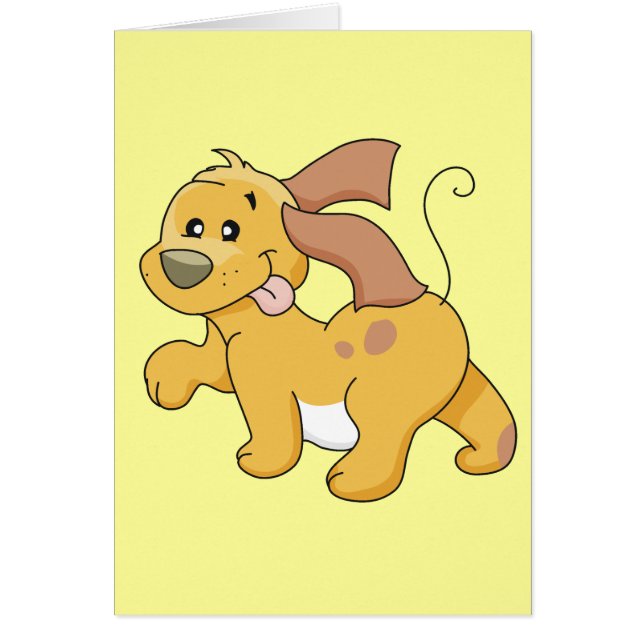 Cartão Camiseta e presentes felizes do cão de Brown (Frente)