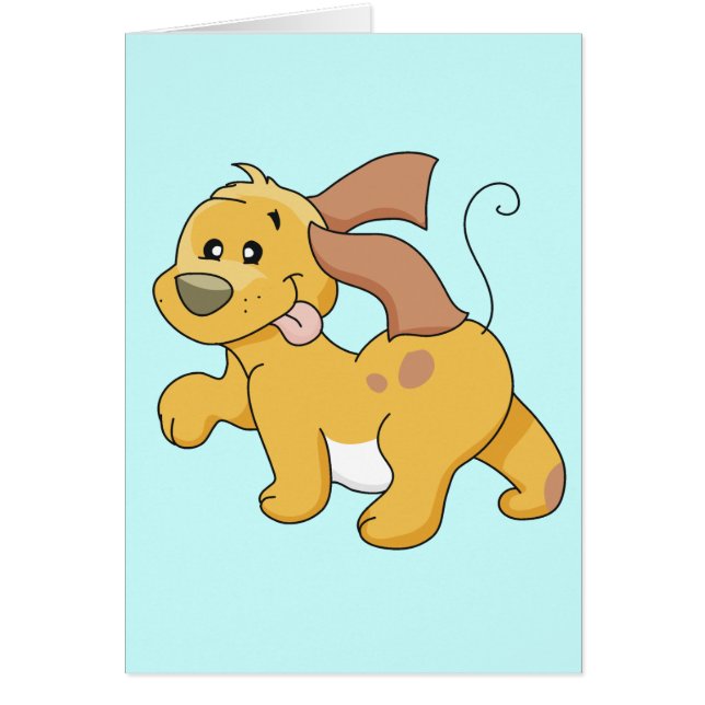 Cartão Camiseta e presentes felizes do cão de Brown (Frente)