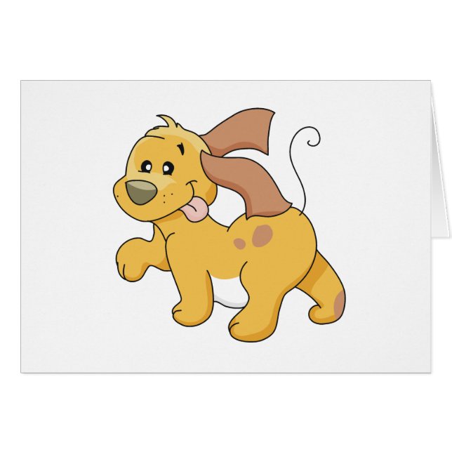 Cartão Camiseta e presentes felizes do cão de Brown (Frente Horizontal)