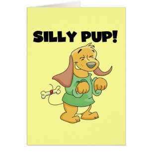 Cartão Camiseta e presentes parvos do filhote de cachorro