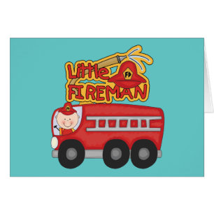 Cartão Camiseta e presentes pequenos do bombeiro do motor