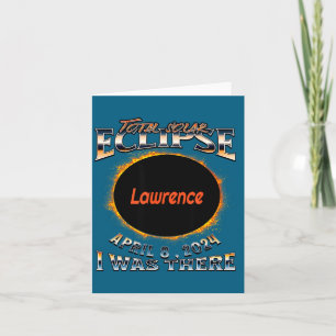 Cartão Camiseta Eclipse Solar Lawrence Indiana Lá