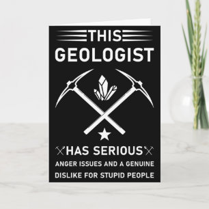 Cartão Camiseta Engraçada de Geólogo de Geologia Ciência 