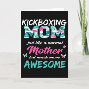 Cartão Camiseta engraçada de kickboxing para mães desport