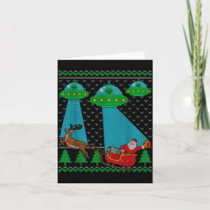Cartão Camiseta engraçada de Natal feia de Papai Noel ext