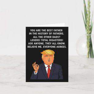 Cartão Camiseta engraçada do Dia dos Pais Donald Trump Pa