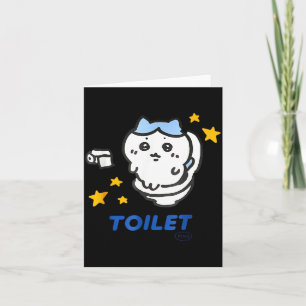Cartão Camiseta engraçada do meme Chikawa Hora do Banheir