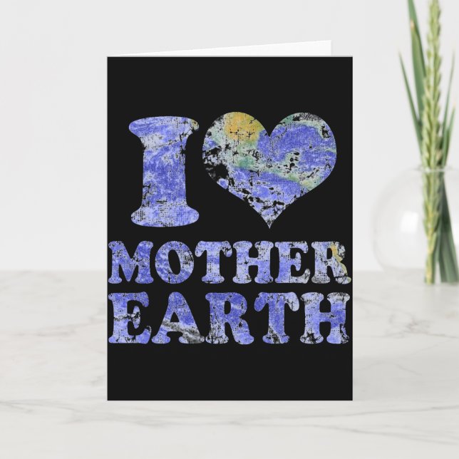 Cartão Camiseta Eu Amo a Mãe Terra (Frente)