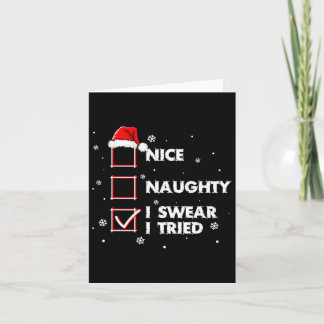 Cartão Camiseta Eu Juro Que Tentei Adulto Papai Noel Chr