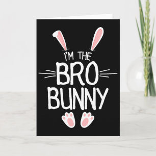 Cartão Camiseta Eu Sou O Irmão Bunny Meninos Fofa Combina