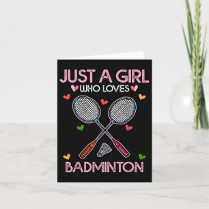 Cartão Camiseta Feminina Amante do Badminton Apenas Uma G