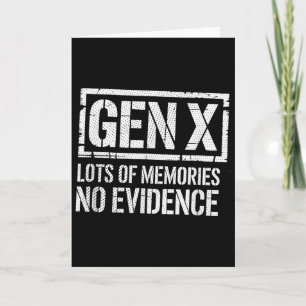 Cartão Camiseta Gens Genx Homens Mulheres Gen X Muitas Me