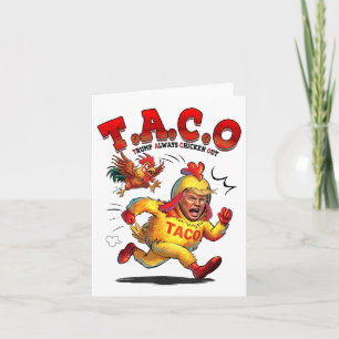 Cartão Camiseta Homem Mulher Frango Taco Trump Sempre Des