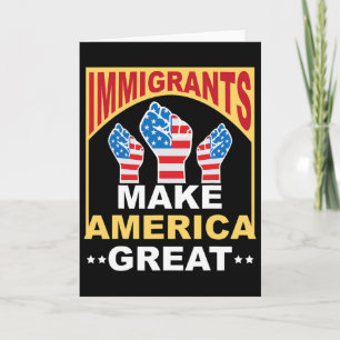 Cartão Camiseta Imigrantes Fazem a América Grande