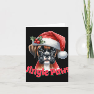 Cartão Camiseta Jingle Paws E Alegria Do Cão Boxer