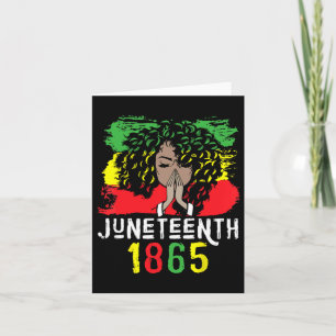 Cartão Camiseta Juneteenth 1865 Dia da Liberdade Mulheres
