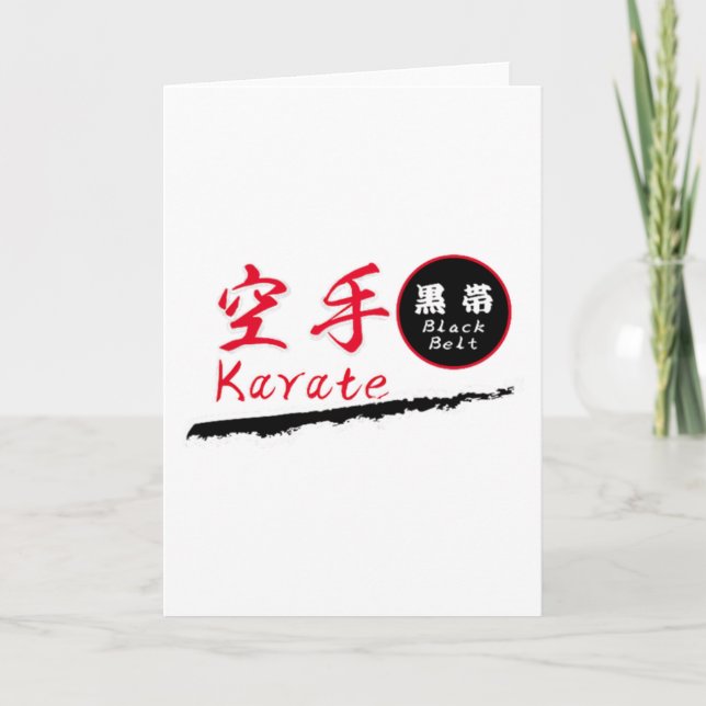 Cartão Camiseta Karate Faixa Preta  (Frente)