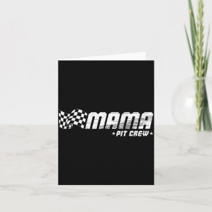 Cartão Camiseta Mama T Crew Carro de Corrida Aniversário 
