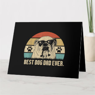 Cartão Camiseta Melhor PAI Bulldog Inglês Vintage de todo