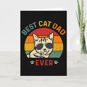 Cartão Camiseta Melhor Pai de Gato de Todos os Tempos Dia