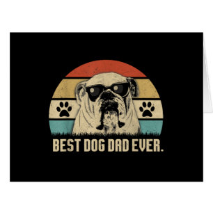 Cartão Camiseta Melhor Papai Bulldog Inglês Antigo de Tod