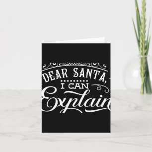 Cartão Camiseta Natal Divertido Querido Papai Noel Posso