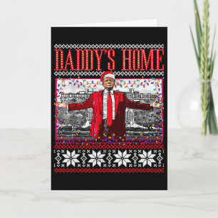 Cartão Camiseta Natalina Feia Funny Daddy's Home Trump Xm