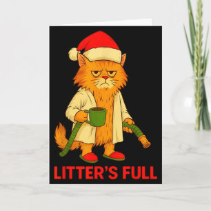 Cartão Camiseta Paródia de Gato com Lixeira Cheia _2
