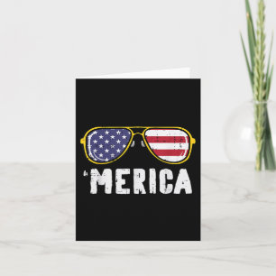 Cartão Camiseta Patriota Dia da Memória Bandeira dos EUA