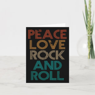 Cartão Camiseta Paz Amor Rock N Roll Vintage Banda Rock C