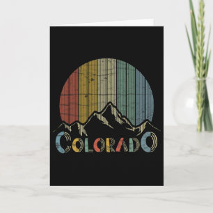 Cartão Camiseta Retro das Montanhas Rochosas do Colorado