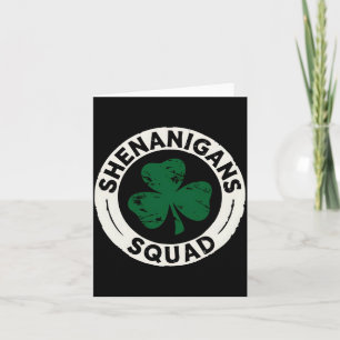 Cartão Camiseta Shenanigans Squad St Patricks Day Shamroc