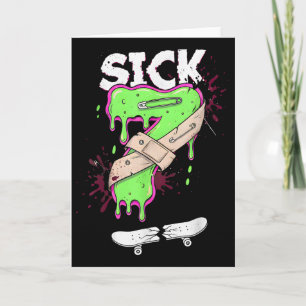 Cartão Camiseta Sick Seven Meme Diversão Jogo de Palavras